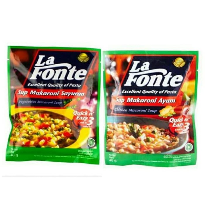 

La Fonte Sup Macaroni Instant Rasa Ayam / Sayuran 40 gr