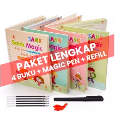 Sank Magic Pratice Book / Buku Panduan Belajar TK / Buku Belajar Anak CHOCHO SHOP