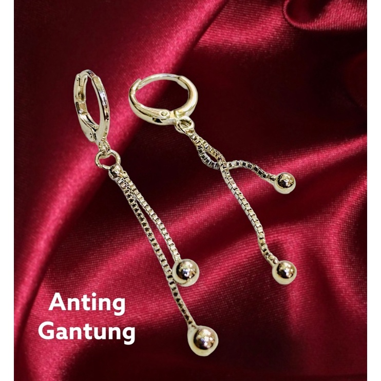 Anting jurai putih // anting wanita //perhiasan. Wanita // anting koncer//anting