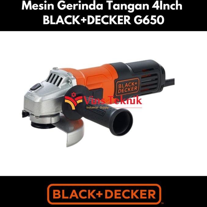 MESIN GERINDA TANGAN G650 BLACK DECKER ANGLE GRINDER 4"