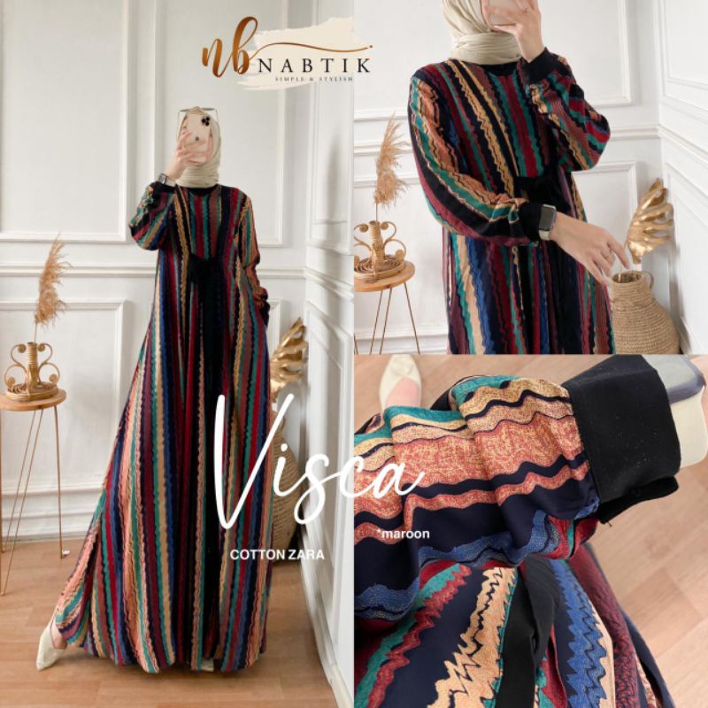 Visca+Zora gamis ori nabtik murah ready stok