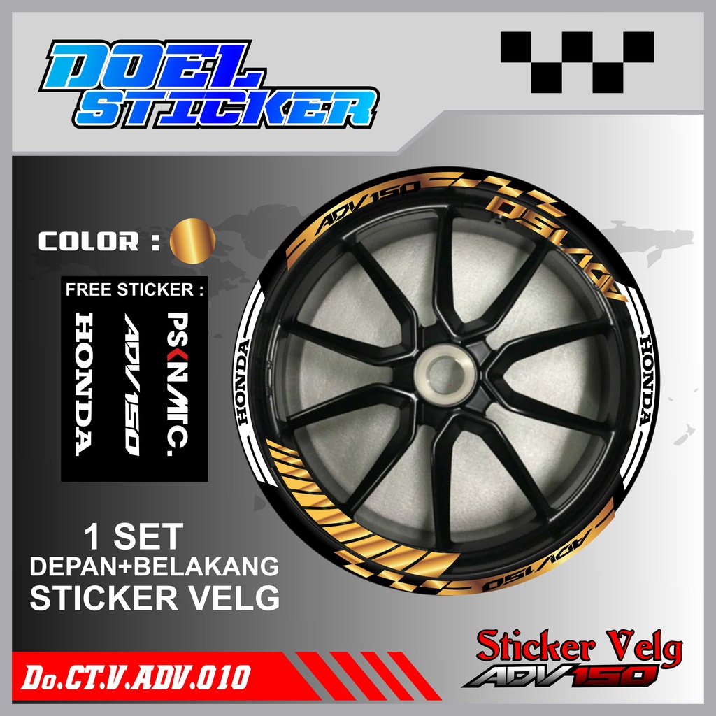 STICKER CUTTING LIST VELG HONDA ADV 150 VARIASI MOTOR DOEL 010