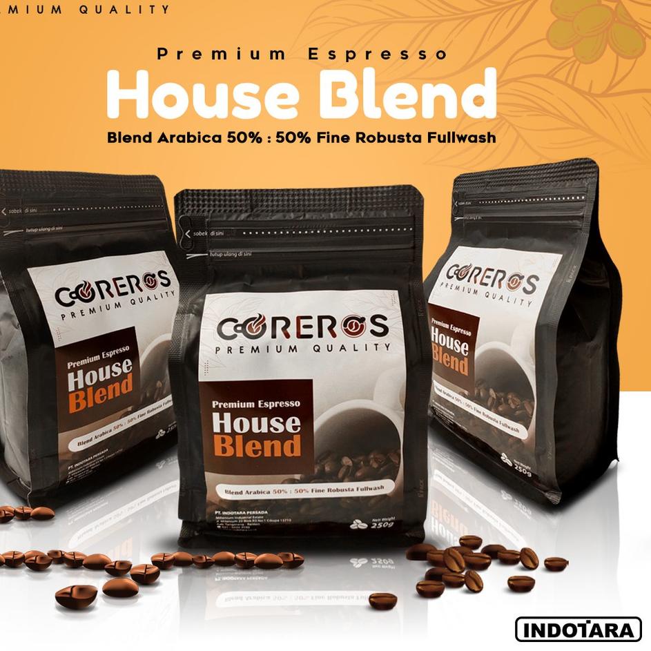 

Belanja Hore--Biji Kopi Blend 50/50 Kopi Susu Ekonomis - COREROS HOUSE BLEND BEAN