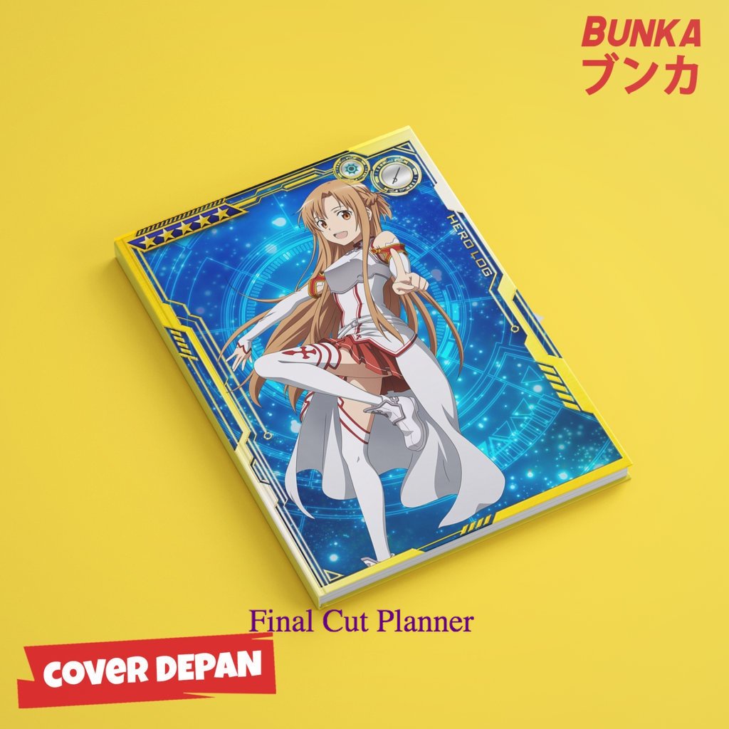 

Notebook Anime Sword Art Online Asuna Aincard Hardcover A5 Buku Tulis Catatan Notes Agenda Planner Jurnal planner