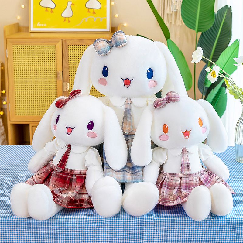 Huggable Rabbit Plushie Silky Mewah Dan Lembut Hadiah Sempurna Untuk Paskah Dan Natal