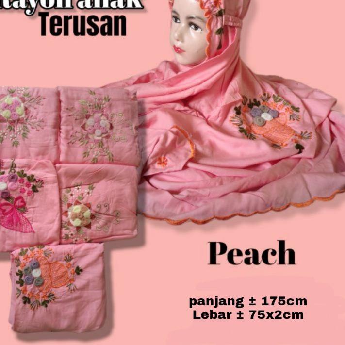 Model Baru.. Mukena terusan anak rayon tile termurah