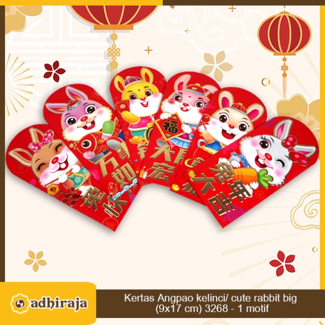 

Angpao Angpau Amplop Imlek 2023 Rabbit / Kelinci Big (9x17 cm)