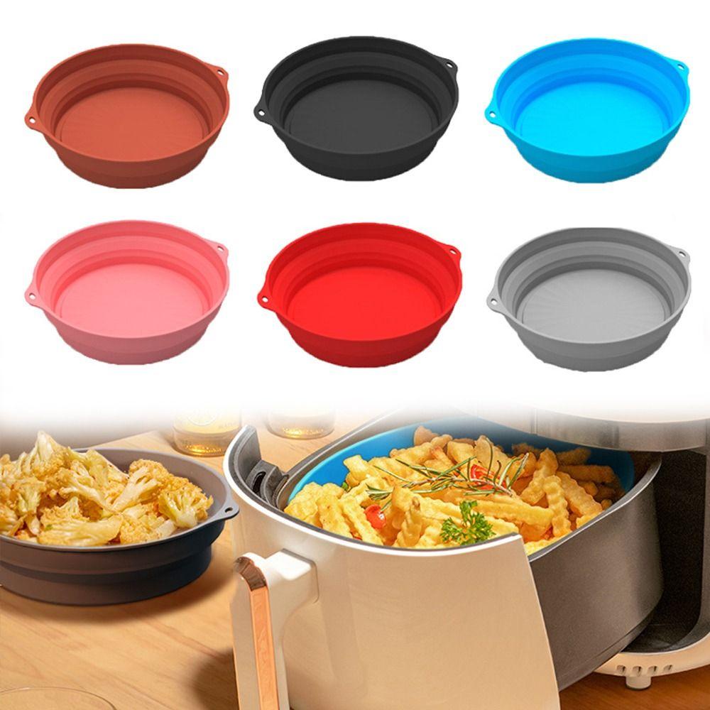 Solighter Round Silicone Pot Soft Cooking Reusable Pizza Plate Baking Basket