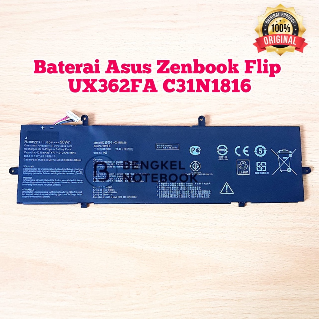 Baterai ASUS ZenBook Flip 13 UX362FA Q326FA C31N1816