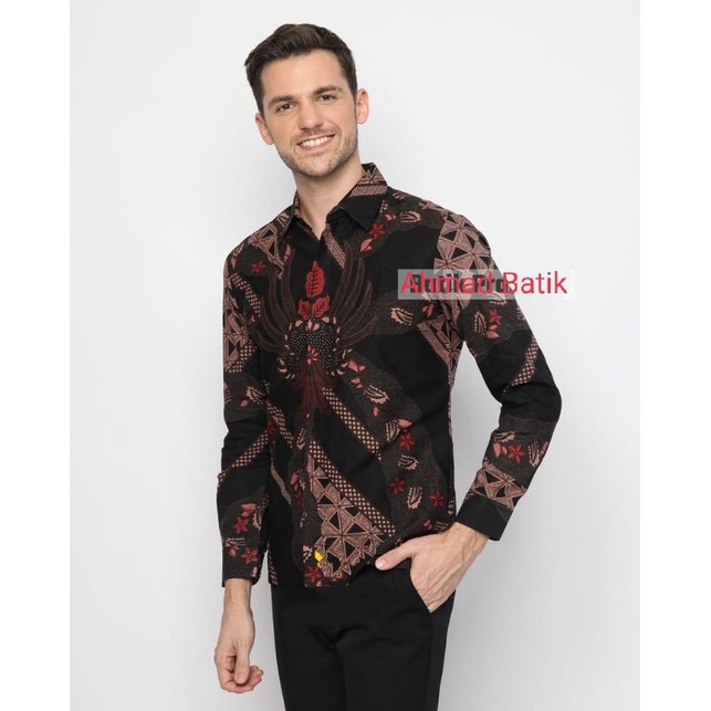 MAHKOTA RAJA KEMEJA BATIK PRIA LENGAN PANJANG SLIMFIT LAPIS FURING