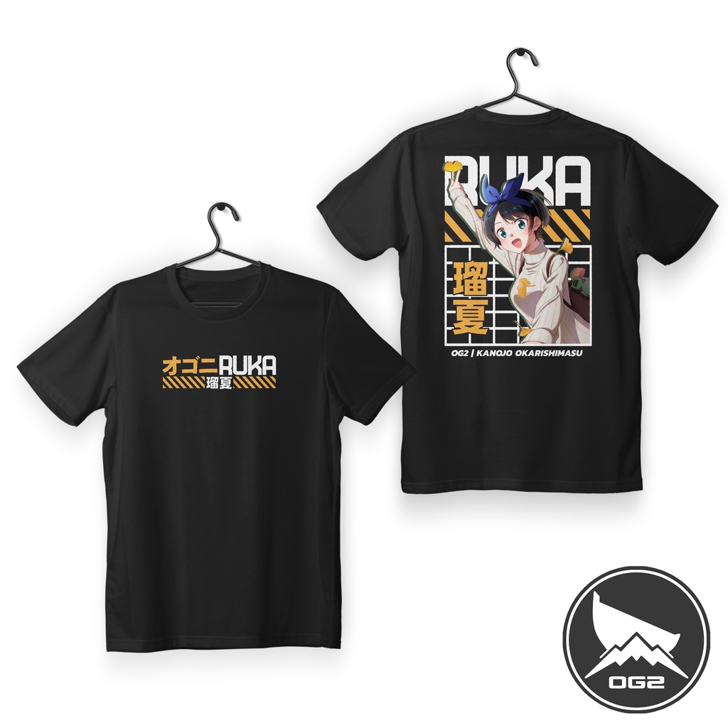 kaos anime Ruka Sarashina waifu kanojo streetwear style A249 baju OG2 1A A