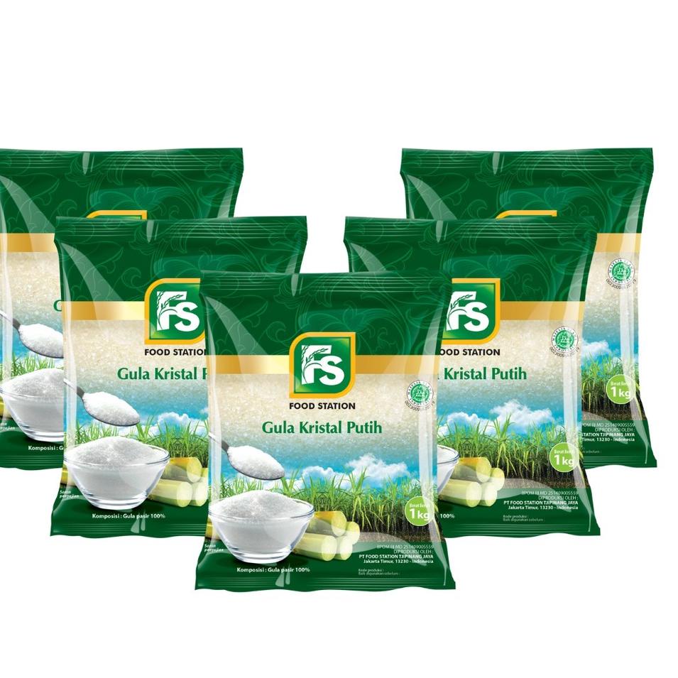 

artFf4F9--Food Station -FS Gula Kristal Putih Hijau 1 Kg (5 Pcs)
