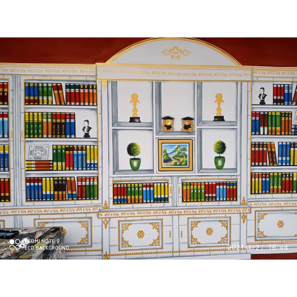 Background Rak Buku untuk wisuda 07