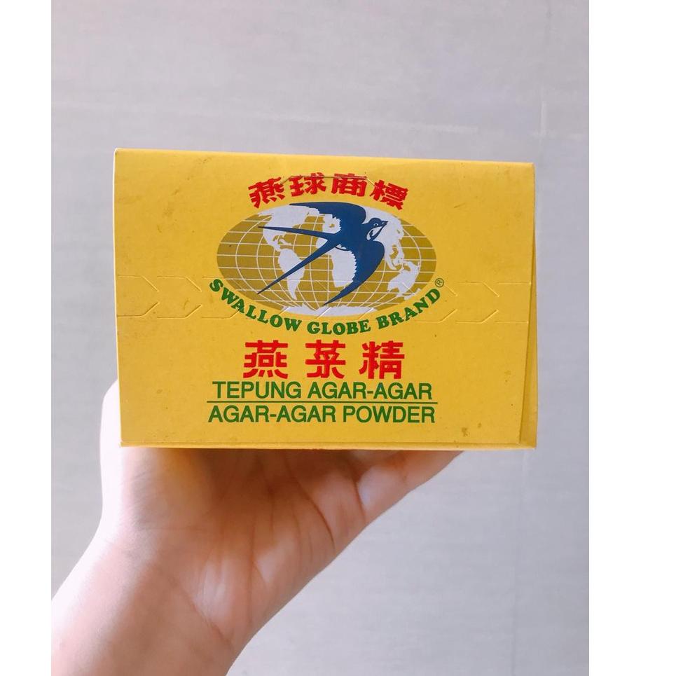 

10.10 Tepung Agar Agar Swallow 12 sachet Globe Brand / Ager-ager powder ( Coklat , Merah , Hijau , Putih ) grosir
