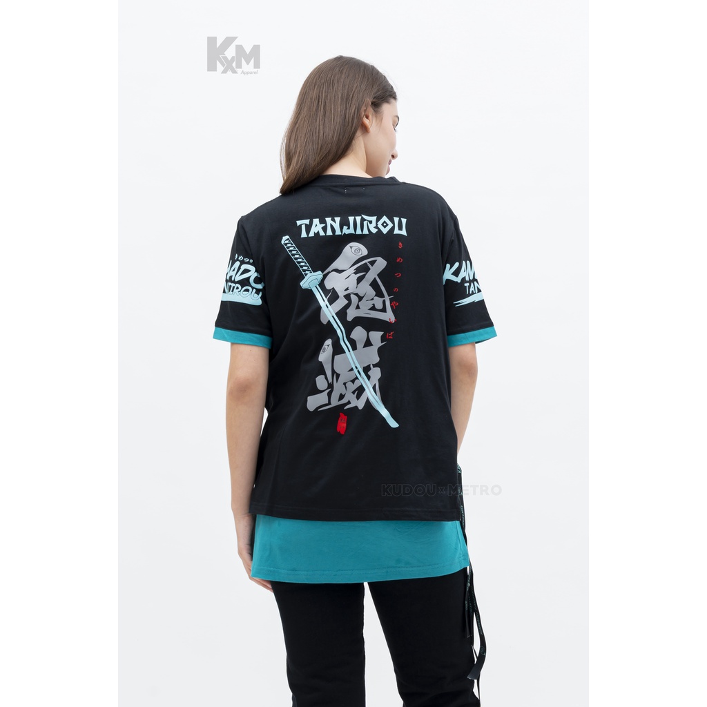 Tshirt Tanjiro Two Layers Anime Manga Demon Slayer Kimetsu no Yaiba Premium Unisex