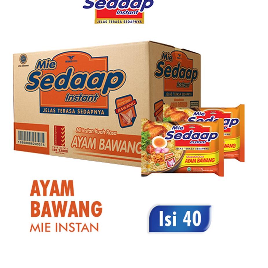 

Banyak Peminat SEDAAP Mie Instan Ayam Bawang Bag 70GR Box isi 40 Pcs,,,