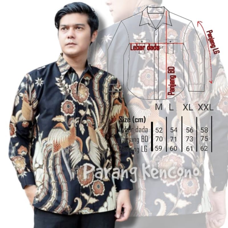 PREMIUM BEST SELLER MODERN Batik Pria Lengan Panjang Bagus Mahal Terbaru Murah Solo Jawa Kondangan.