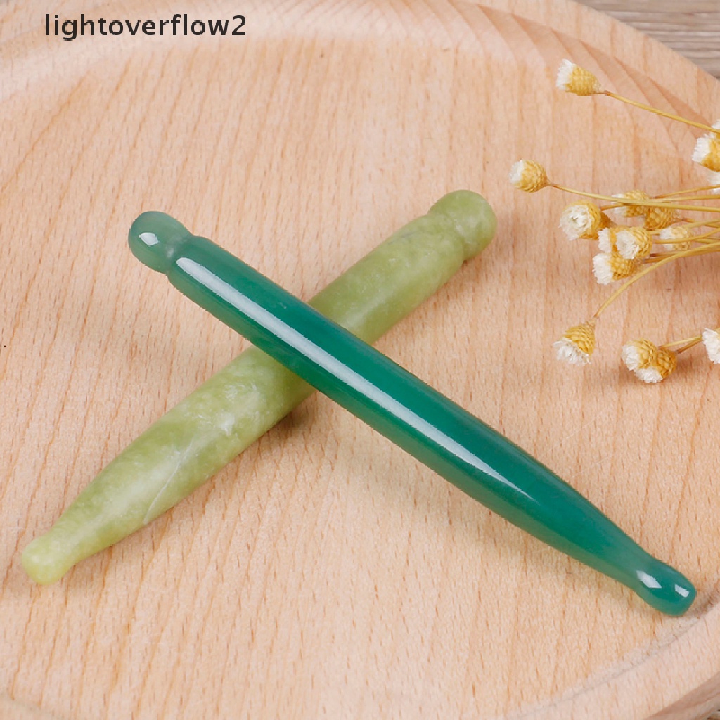 (lightoverflow2) Batu Giok Guasha Alat Pijat Spa Akupuntur Wajah