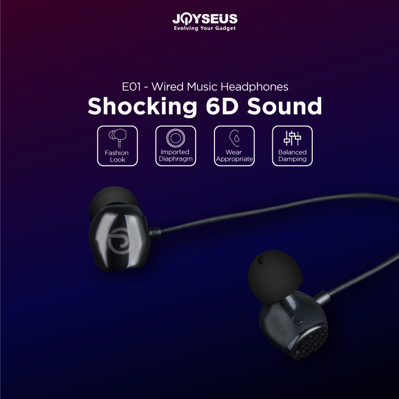 Earphone / Headset JOYSEUS JOYE01 In Ear Sport Bass Subwoofer + Microphone