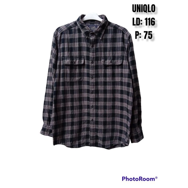 Kemeja Flanel Uniqlo Thrift