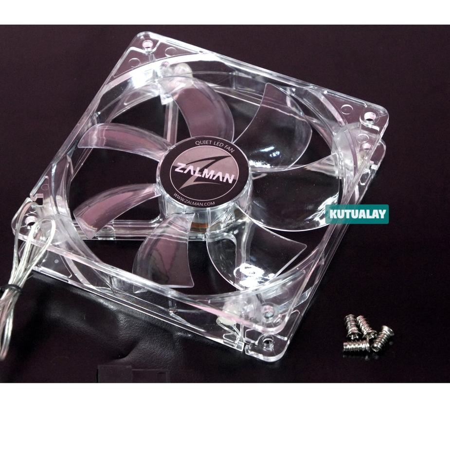 id7d7Cr--Fan Zalman 12cm Transparan LED Blue 120mm Kipas Casing Case Komputer CPU PC