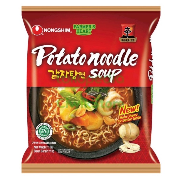 [HALAL] NongShim Potato Noodle Soup 110gr / Mie Instan Kentang Nong Shim Korea