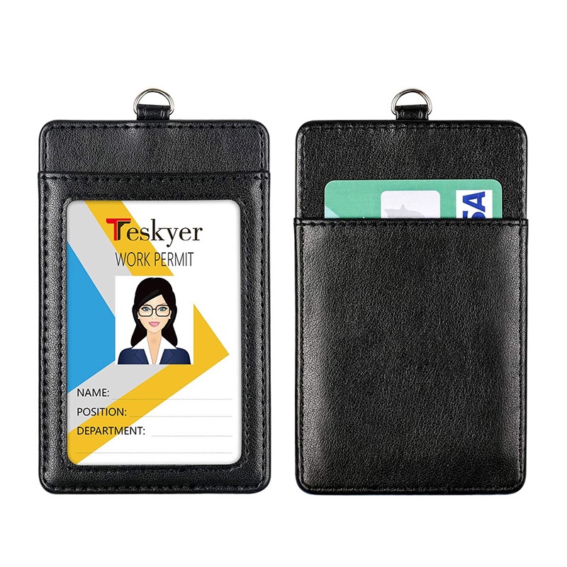 Pemegang Kartu untuk Kartu Bank Lanyard PU ID Pemegang Lencana Perawat Aksesoris Lencana Ditarik Gantungan Kunci Perlengkapan Kantor ID Card