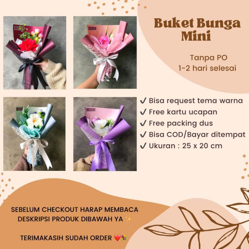 Buket bunga mini kado sidang kado ultah kado graduation buket wisuda murah