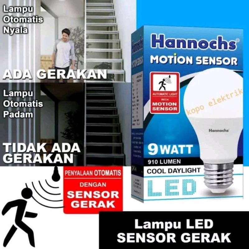 Hannoch LED Sensor Gerak / Hannochs Led Motion Sensor / Hannoch LED Motion Sensor / Motion Sensor / LED Motion Sensor / Hannoch