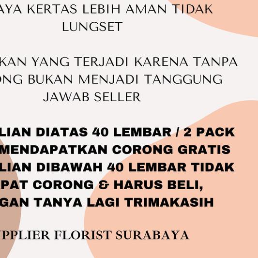 

KERTAS BUNGA (1 PACK: 20 LBR)/WRAPPING PAPER/ WRAP BUNGA/FLOWER WRAP - PUTIH GADING
