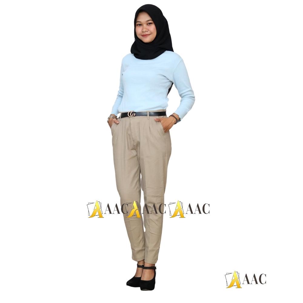 Celana Wanita Tebal Dan Stretch Belah samping Diva Pants