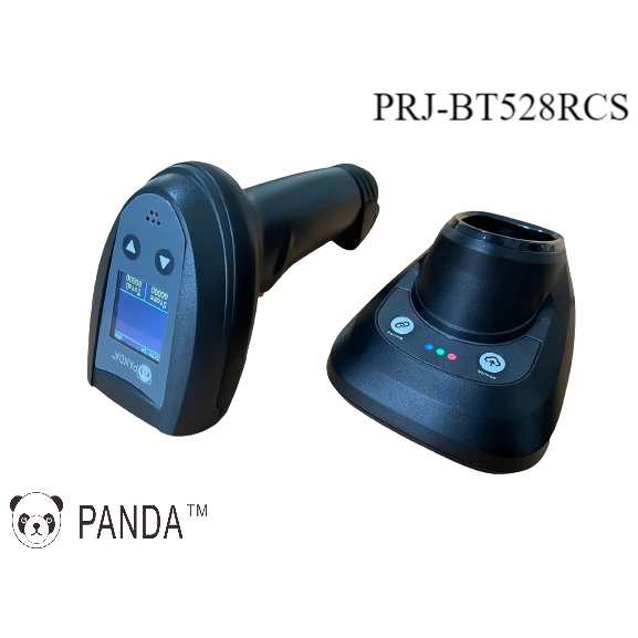 Cordless 2D Wireles Bluetooth 2.4G Panda Barcode Scanner With Display