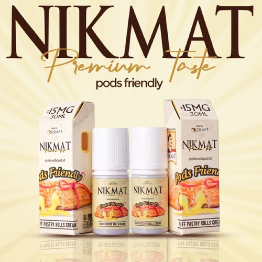 NIKMAT PUFF PASTRY PODS FRIENDLY 15MG NIKMAT 30ML ORI by RCRAFT