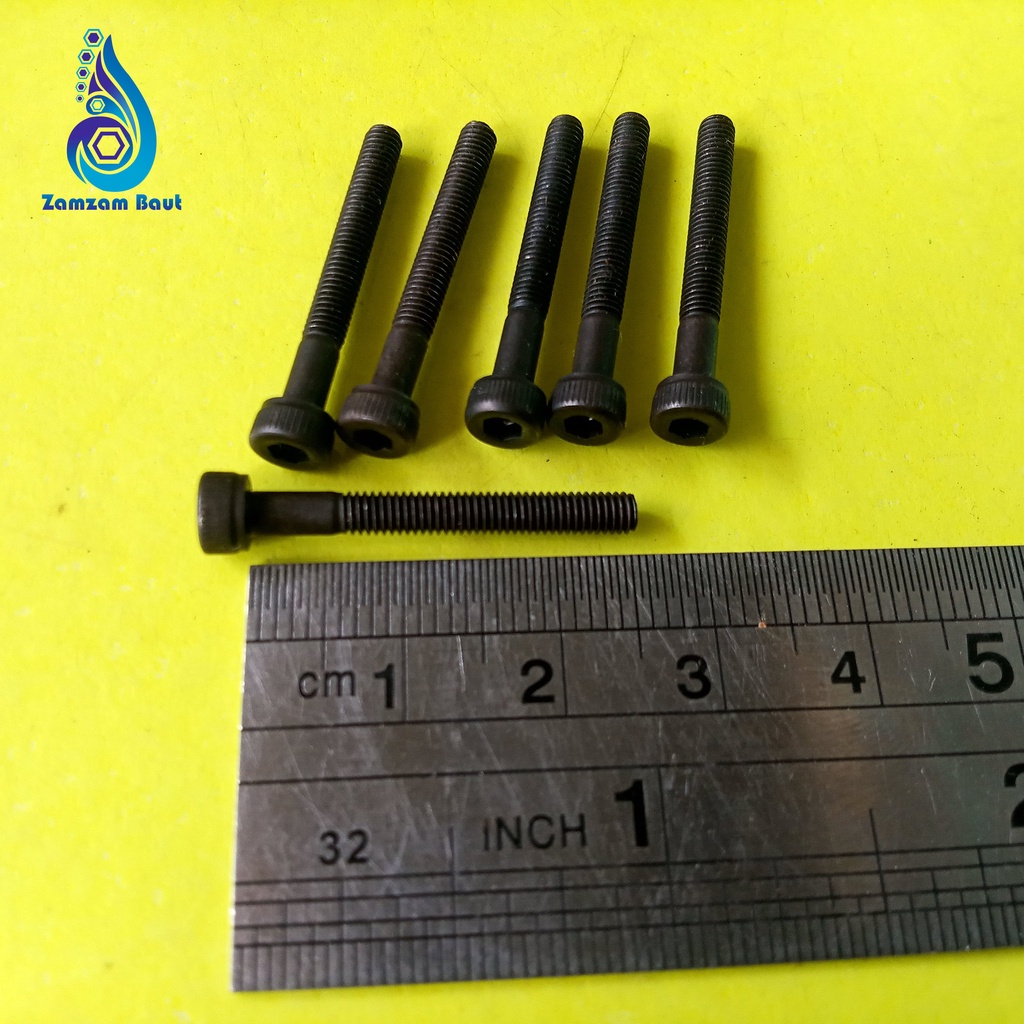 BAUT L BAJA M3 X 25 / BAUT M3 / BAUT 5,5 KUNCI L2,5 / L 2,5 HALF DRAT / BAUT L M3 X 25 BAJA / BAUT L