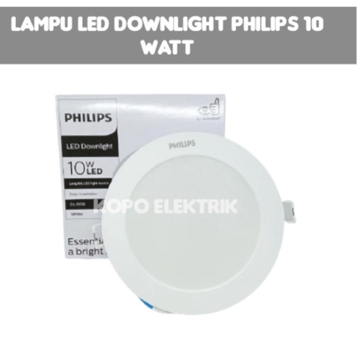 Direkomendasikan--Lampu Led Downlight Philips 10 Watt/ 10w Bulat