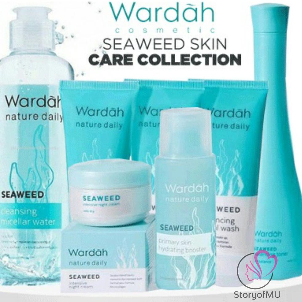 Dapatkan WARDAH Nature Daily SEAWEED SERIES Cleansing Micellar Water / Balancing Cleanser / Toner / 