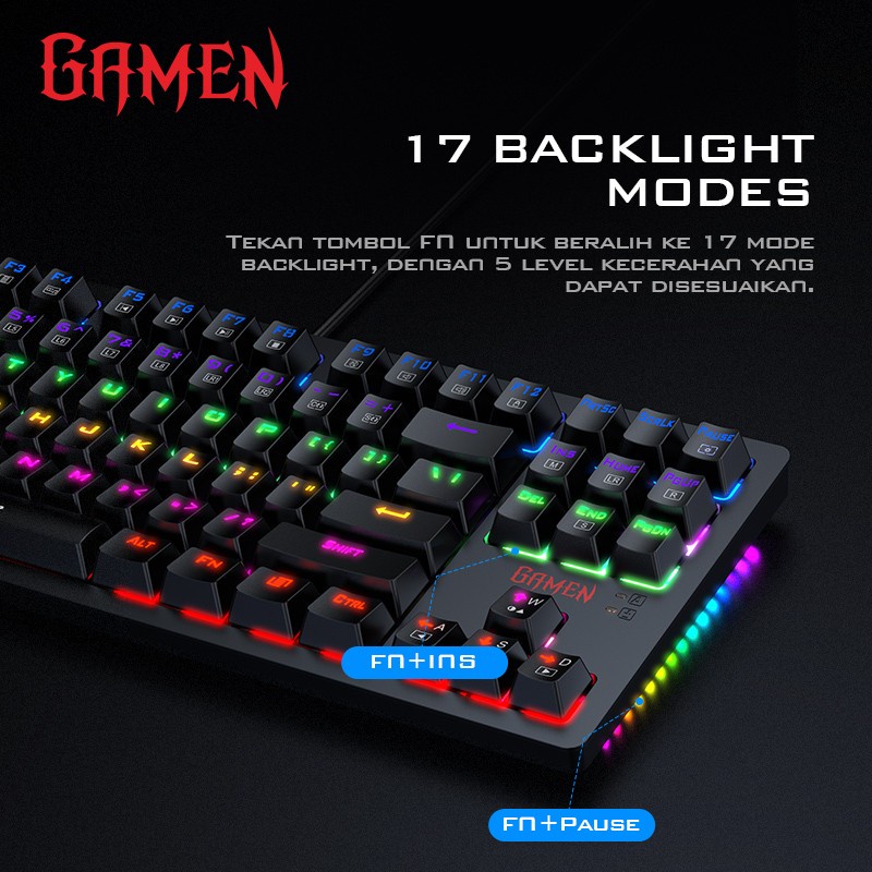 KEYBOARD GAMEN TITAN II 17 LIGHT MODE GAMING