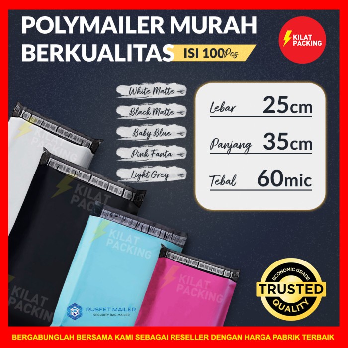 

Hemat Amplop Polymailer Ekonomis 25X35 - Plastik Packing Online Murah /Pack Bergaransi