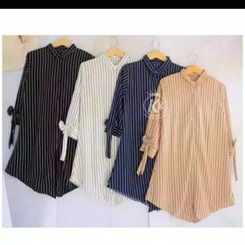 TUNIK LENGAN PITA TERMURAH//TUNIC SALUR VIRAL