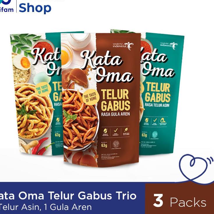 

PROMO HARI INI Kata Oma Telur Gabus Mix Trio 2 Telur Asin dan 1 Gula Aren !!!