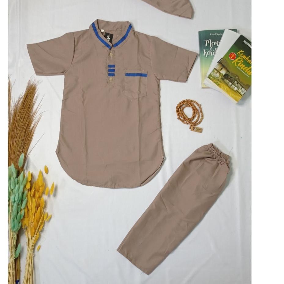 Terlaris 8SYUP Busana Muslim Anak Laki Laki Baju Koko Kurta Anak Laki Laki COD Setelan Umur 1 2 3 4 