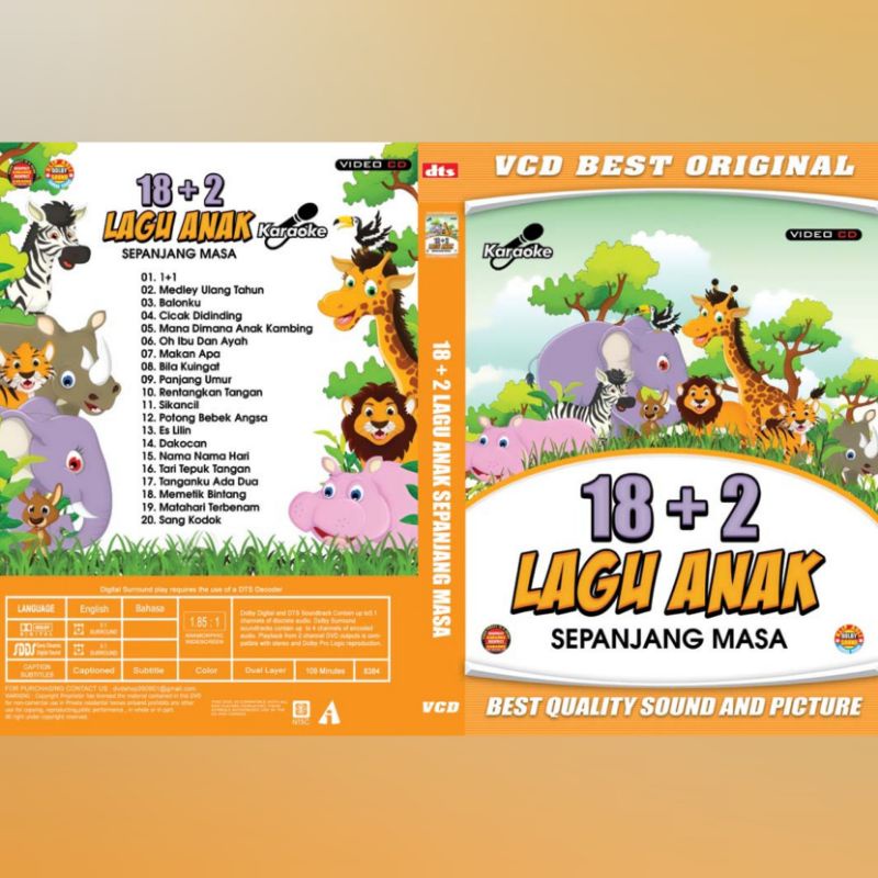 Vcd Musik Lagu anak - Anak Sepanjang Masa 18+2