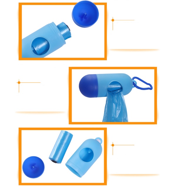 ❤ IJN ❤ Paket Poop Bag Dispenser Gantungan Tempat Kantong Sampah Wadah Gantungan Poop Bag