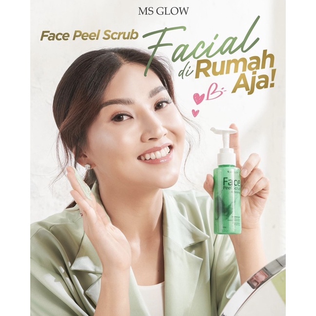 FACE PEEL SCRUB MSGLOW MURAH UNTUK ANGKAT KOMEDO DAN MENCERAHKAN