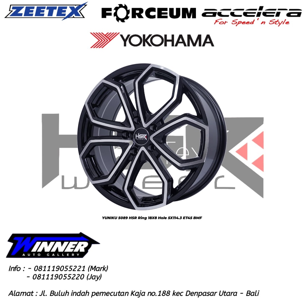 VELG HSR WHEEL RING R18X8 H5X114,3 - VELG MOBIL RUSH INNOVA MAZDA CX 3 5 XPANDER - TOKO VELG DAN BAN