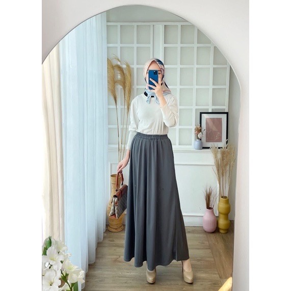 ROK POLOS MAYUNG PREMIUM / BASIC SKIRT / ROK MUSLIMAH PANJANG MURAH KERJA NGANTOR KULIAH CASUAL OOTD