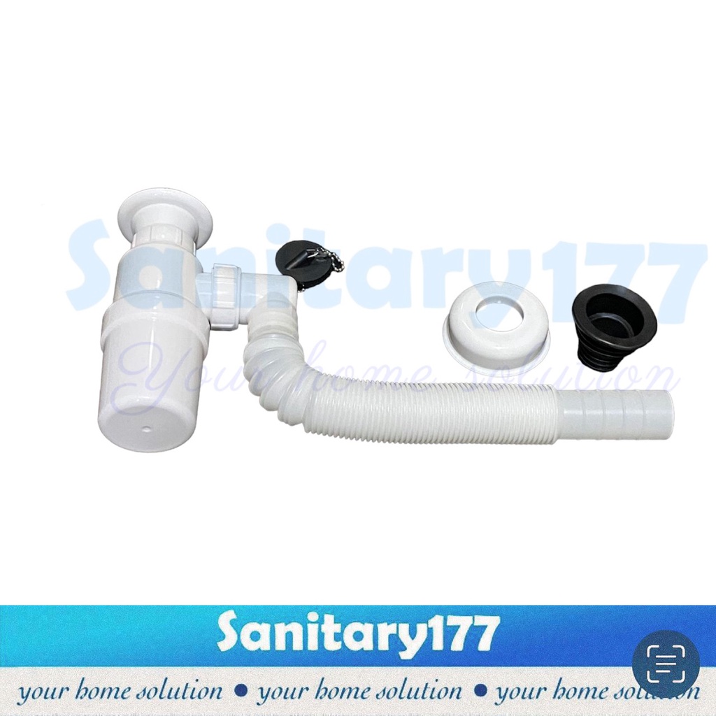 Sifon BOTOL Plastik FLEKSIBEL Soligen murah u9- sipon tarik sambungan bawah washtafel saringan cuci tangan afur basin strainer pembuangan air  flexible