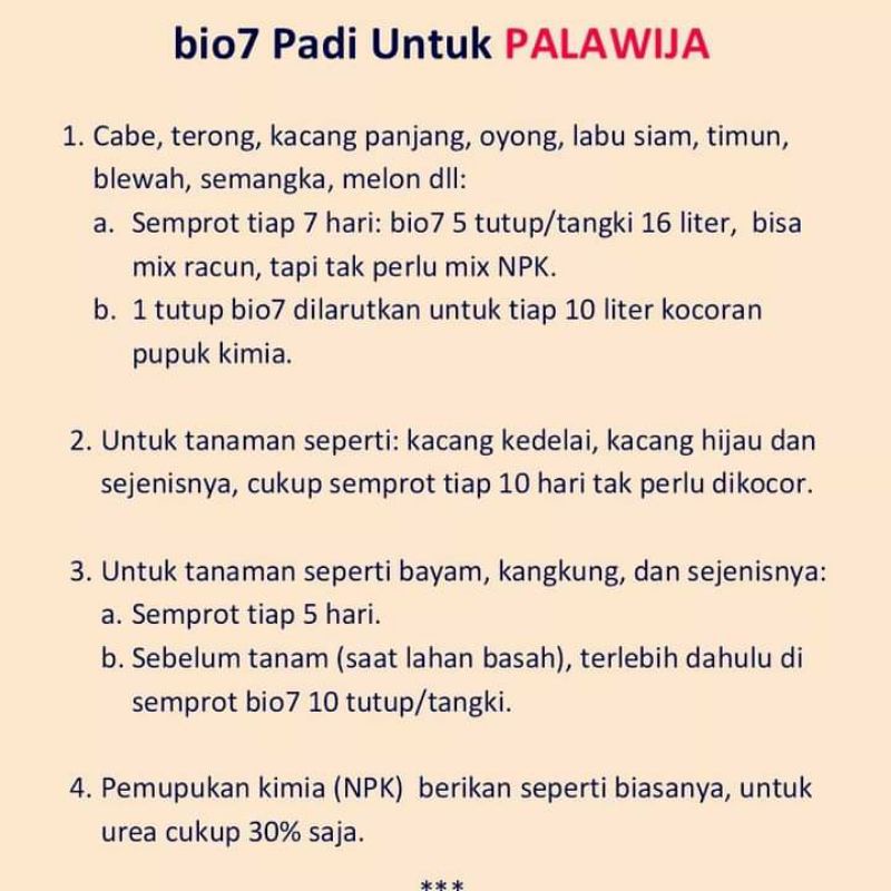 BIO7 PUPUK CAIR ORGANIK BIOAKTIFATOR ORIGINAL