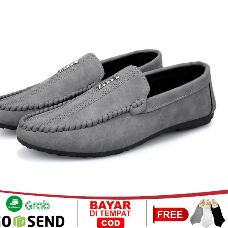 Booming Leedoo Sepatu Pria Slip On Casual Sepatu Pantofel Fashion Anti Slip MC410