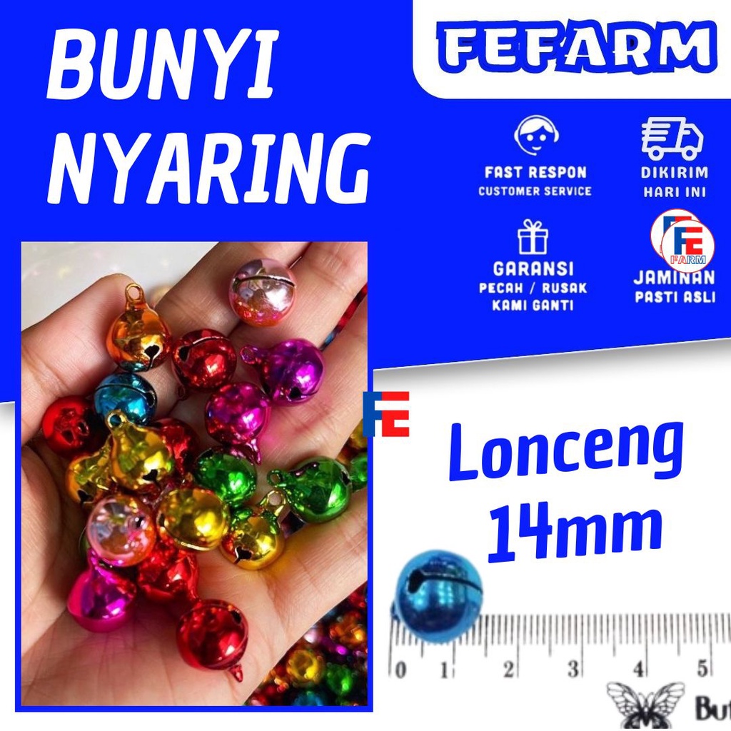 Lonceng Kucing Ukuran 14mm Berbunyi FEFARM